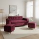 thumbnail image 1 of Sofa Dos Cuerpos Mas Pouf En Felpa Burdeo, 1 of 3