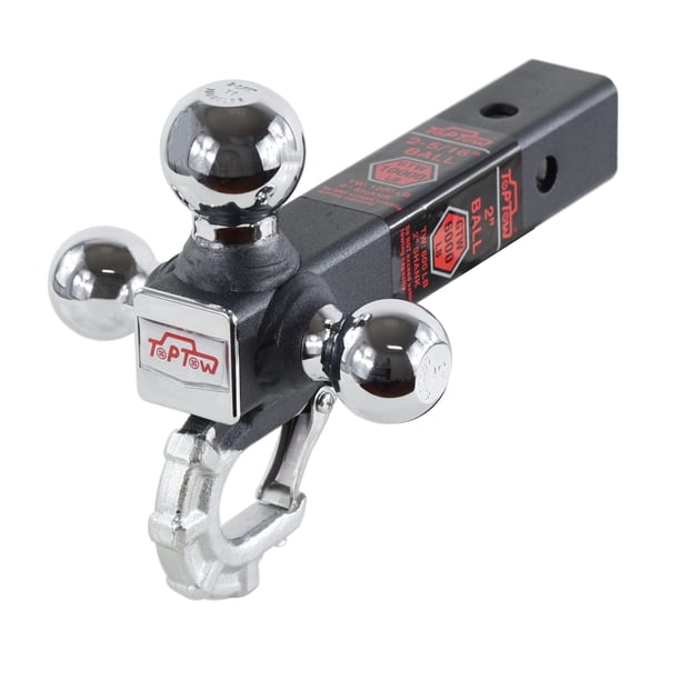 Soporte de triple bola TOW_HITCH TOPTOW con gancho para remolque Beast, ajuste de 2 pulgadas