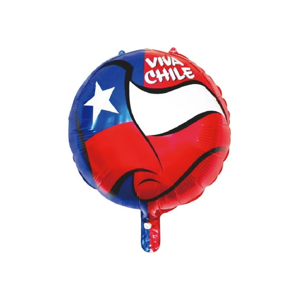 Globo Redondo Decorativo Diseño Viva Chile Fiestas Patrias