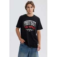 Fashionspark - Polera Hombre Print Posicional Negro - Vii