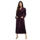 thumbnail image 1 of Bata De Baño Con Capucha Para Mujer De Invierno Grueso Cálido Violeta Oscuro, 1 of 3