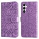 thumbnail image 4 of Funda tipo cartera FOXDOCK para Samsung Galaxy A05s , diseño girasol en relieve, cuero PU, cierre magnético, soporte y tarjetero, 4 of 5