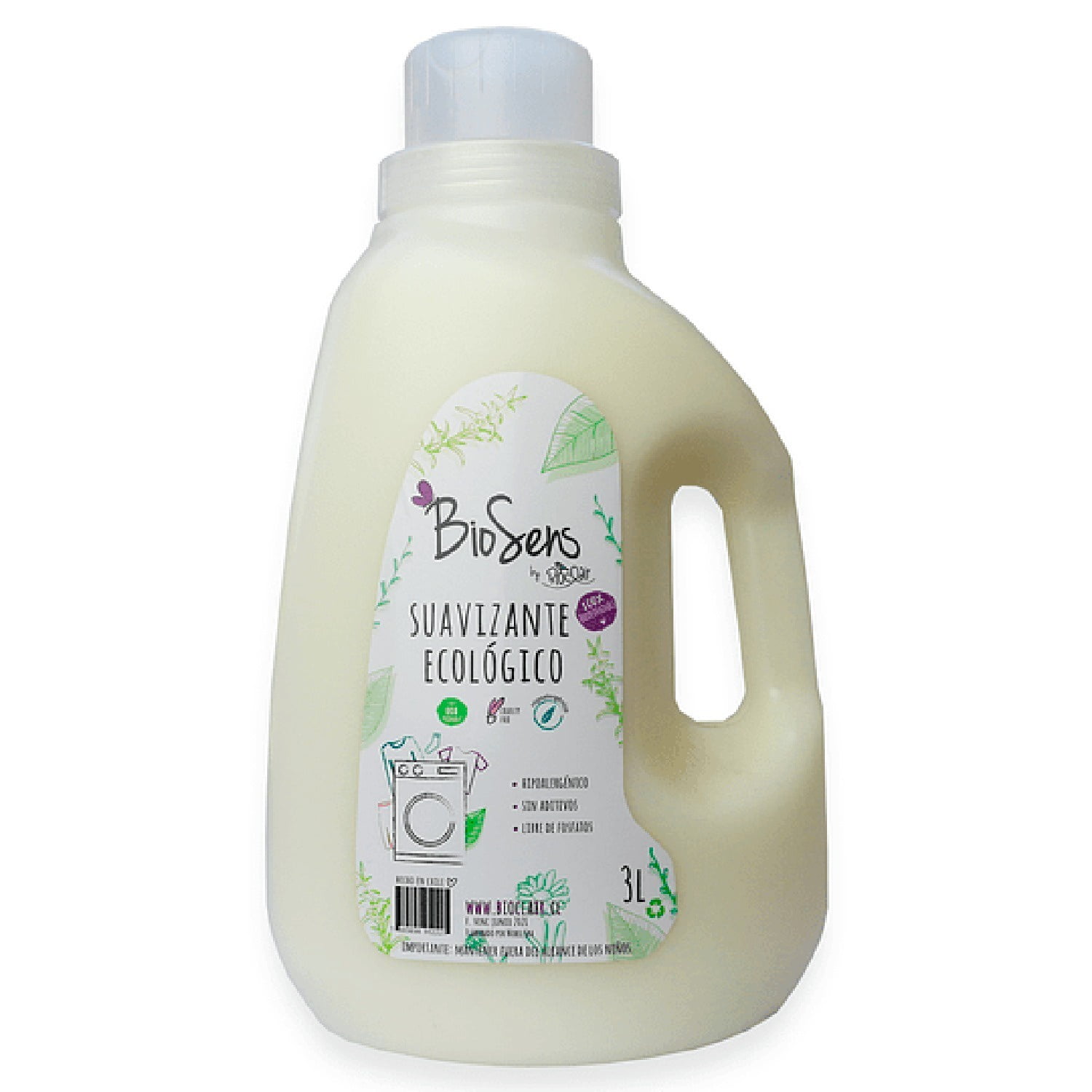 Biosens - Suavizante Sin Necesidad De Enjuague 3l Hipoalergénico