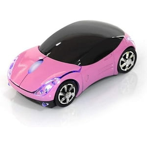 Veat00L - Ratón Inalámbrico, Ratón Deportivo Inalámbrico De 2,4 Ghz Para Coche, Ratón Óptico Inalámbrico Para Juegos, Ratón Con Forma De Coche Para Windows 98 Para Win 7 Para Linux, Para Pc, Ordenador Portátil
