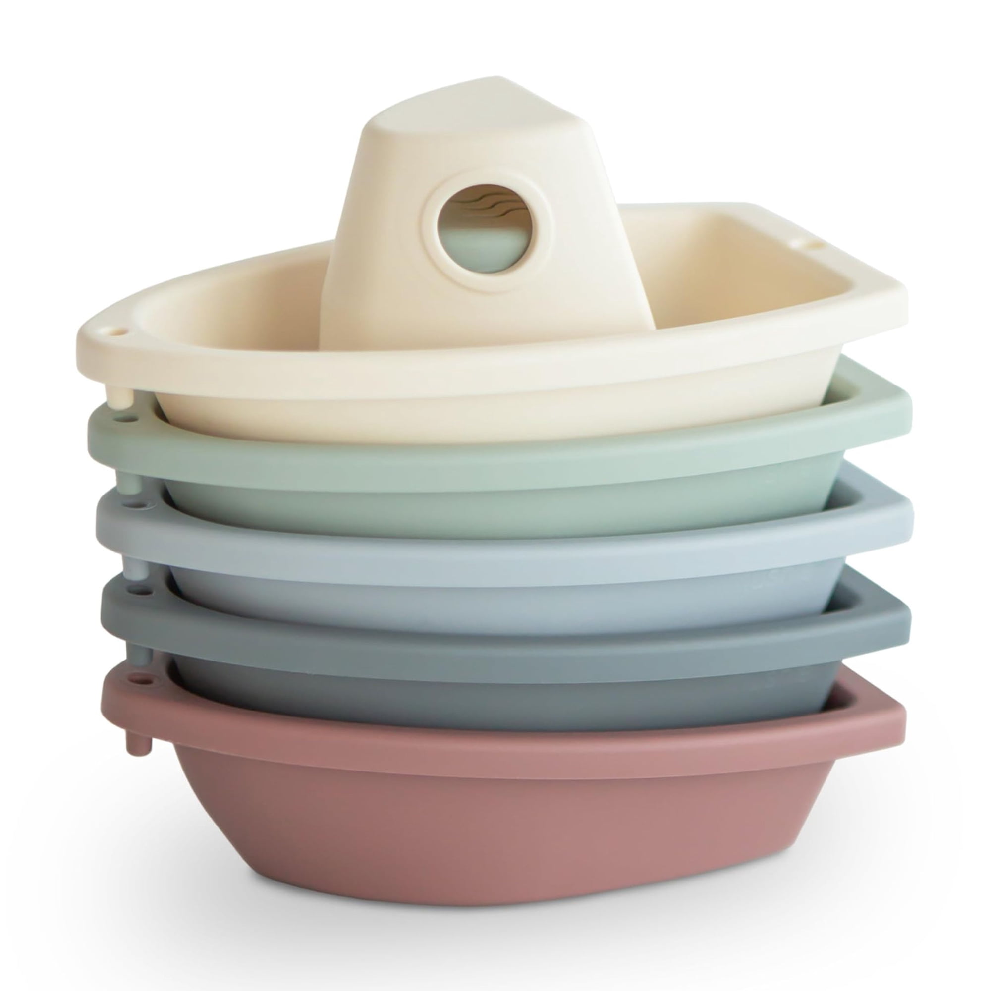 Botes De Baño Apilables Toy Mushie Original, Juego De 5
