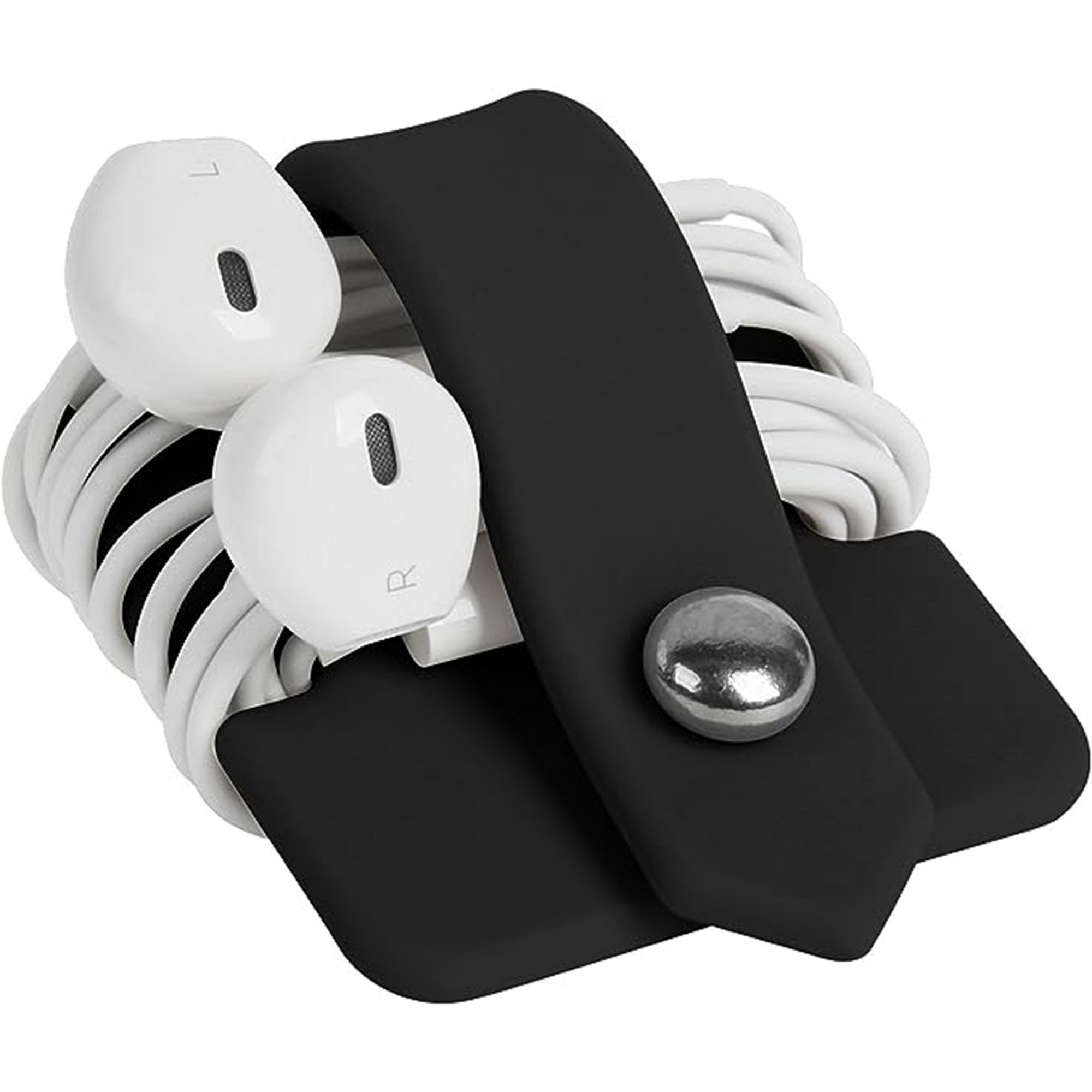 Veatool - Organizador De Cables De Audifonos Portátil - Material De Silicona De Alta Calidad, Compacto, Fácil De Guardar, Color Negro