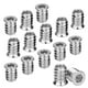 thumbnail image 1 of 100 tuercas hexagonales con inserto roscado de madera M6 x 15 mm, inserto de tornillo de aleación de zinc, tornillo de cabeza hueca roscada M6, inserto de madera para muebles, sillas y camas de madera, 1 of 5
