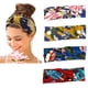 thumbnail image 1 of Diademas cruzadas, estilo bohemio, estilo floral, vintage, de tela elástica, accesorios para el cabello de moda para mujer (paquete de 4) (bohemio), 1 of 8