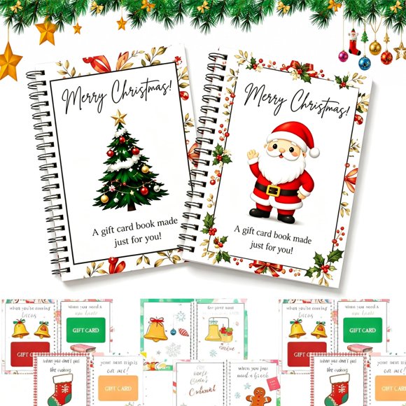 Libro de Tarjetas de Regalo XIJQRAC 2 unidades - Navidad para adultos
