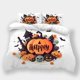 thumbnail image 1 of Halloween Style Skull Pumpkin Print Quilt Duvet Cover Set Doona Cover Kids3-Piece Bedding Set, 1 of 5