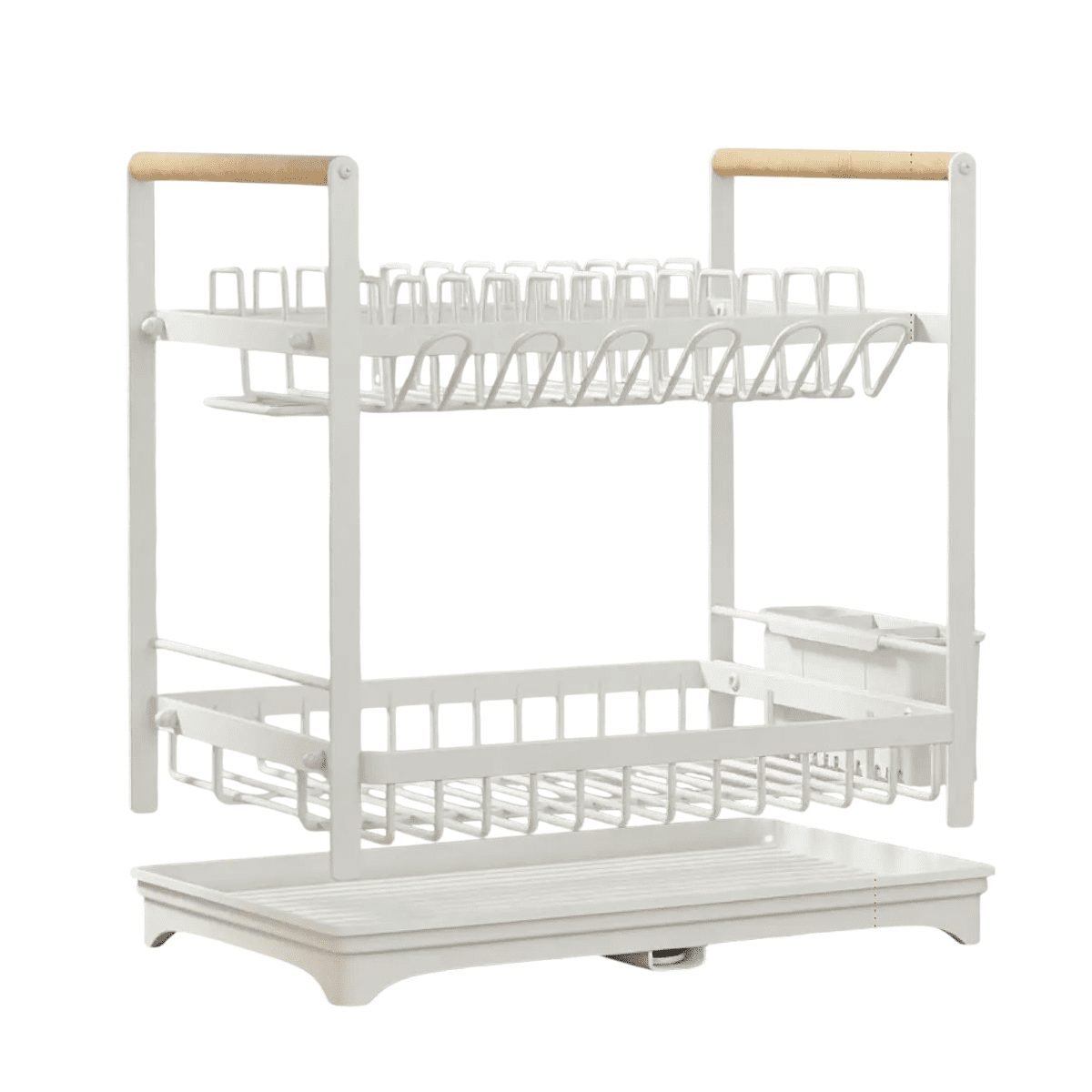 Secaplatos Escurridor Belug Acero Inox 2 Niveles Blanco