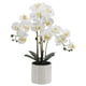 thumbnail image 1 of Planta de orquídea artificial BTHM DSGN 58 cm blanca en maceta para interior, 1 of 7