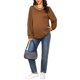 thumbnail image 2 of INSPIRE CHIC Sudadera de Maternidad con Cremallera Lateral para Lactancia, Manga Larga, Cuello en V, Camisetas de Embarazo para Amamantar, M Marrón, 2 of 6