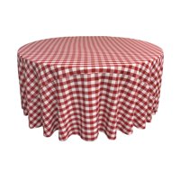 Mantel La Linen Tccheck108R-Redk98 De Poliéster A Cuadros, 108 Cm