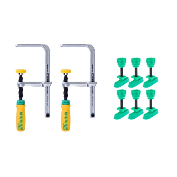 Abrazadera de Cola de Milano MICROJIG (2 unidades) + Tornillos de Pista (6 unidades)