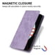 thumbnail image 4 of Funda tipo cartera con bloqueo RFID para Samsung Galaxy A57 5G Con tapa abatible, portatarjetas, cierre magnético, TPU y soporte Morado, 4 of 6