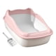 thumbnail image 3 of Caja De Arena Para Gatos Semicerrada Para Mascotas Pequeñas, Material PP, Antisalpicaduras, Parte Superior Abierta, Color Rosa, 3 of 5