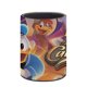 thumbnail image 3 of Leyenda de los Tres Caballeros-theme Cylinder Pen Holder Pencil Organizer with Flannel Lining PVC Leather Material Cardboard Base for study work 10*8CM, 3 of 6