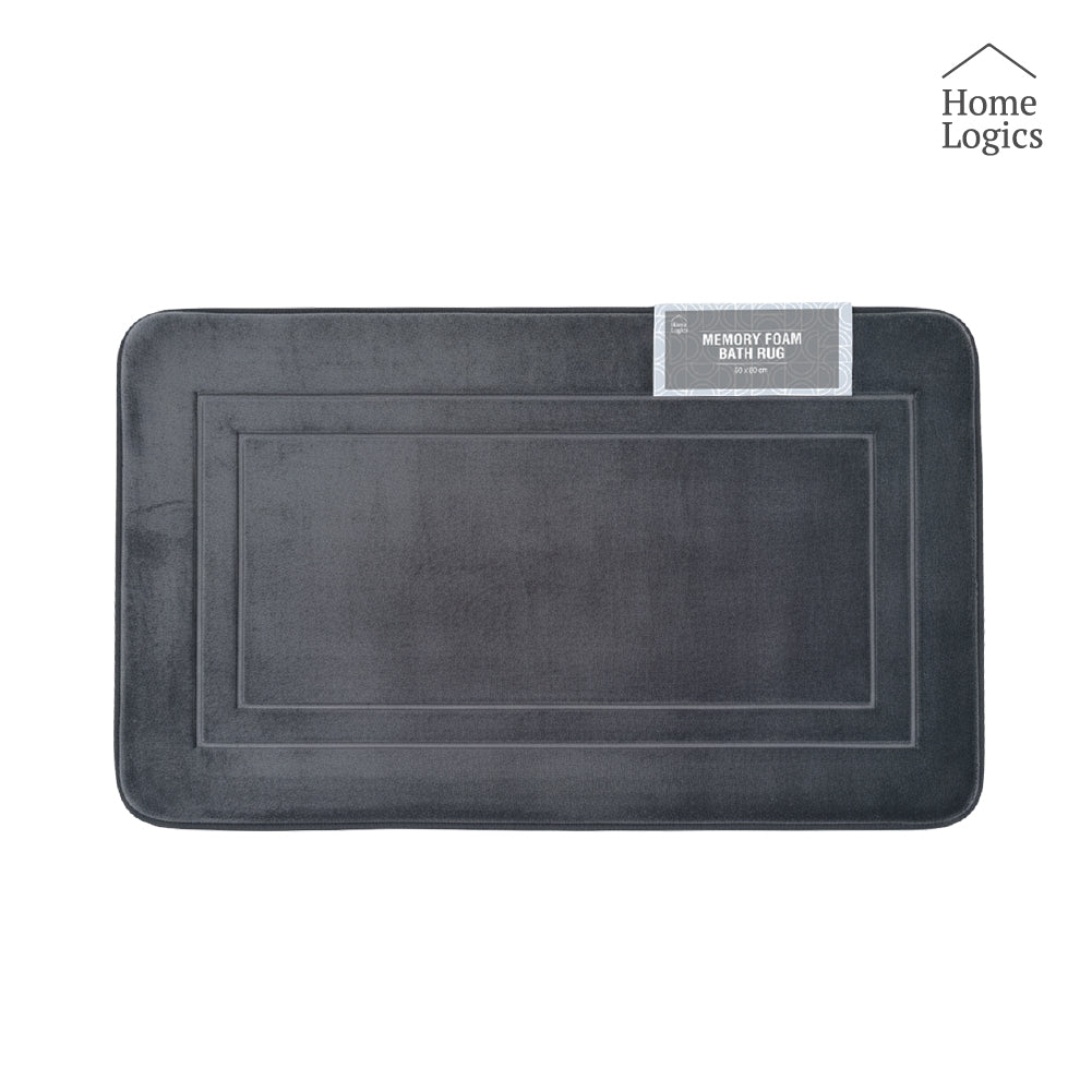 Alfombra Baño Memory Foam Dark Grey 50 X 80 Cm Home Logics 1 Un