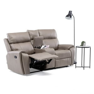 Vys Spa - Sofa Reclinable Premium Mocha Con Posavasos Y Cajon Invisible