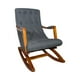 thumbnail image 2 of Silla Mecedora Con Apoya Brazo Lino Gris Medio, 2 of 3
