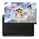thumbnail image 1 of Shin-chan Porta Pasaporte y Cartera de Viaje Premium de Cuero PU, Funda de Pasaporte Bloqueo RFID con Ranuras para Tarjetas de Crédito, Estuche para Libro de Pasaporte para Familia 10cm × 15cm, 1 of 6
