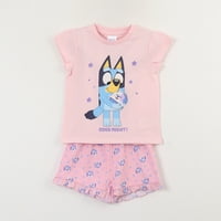 Pijama Manga Corta Niña Rosado Good Night Bluey
