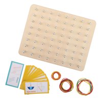 Bothyi - Madera Geoboard Set Shape Puzzle Matrix Geometry Board Para 3 4 5 Años