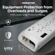 thumbnail image 3 of Protector contra sobretensiones Power Strip Monster de 6 pies con 12 enchufes y USB, 3 of 8