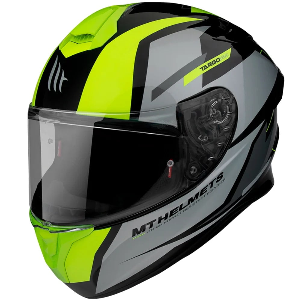 Mt - Casco Ff106 Targo Pro Sound A3 Amarillo Fluor Brillo Talla L