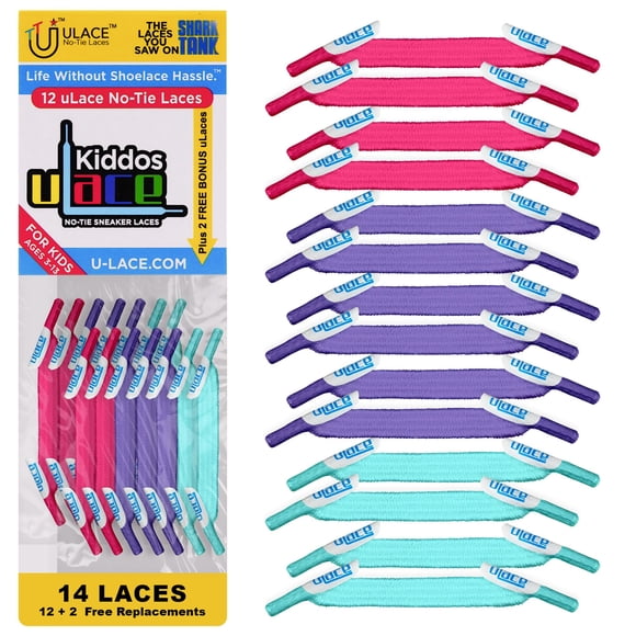 Cordones Elásticos sin Atar U‑Lace Kiddos en Tonos Pastel