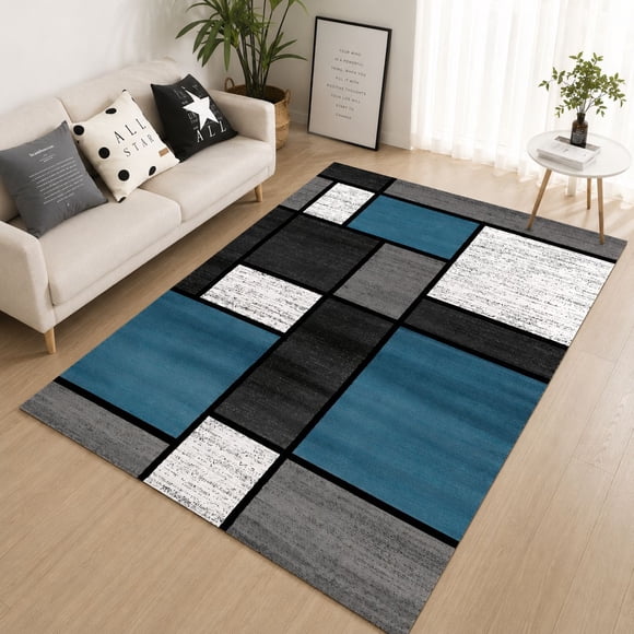 Alfombra Decorativa 3D Estilo Étnico Geométrico, Medidas 200 x 240 cm D-08