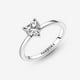 thumbnail image 4 of Anillo Pandora Solitario Corazón Brillante Plata Esterlina 7.5, 4 of 6