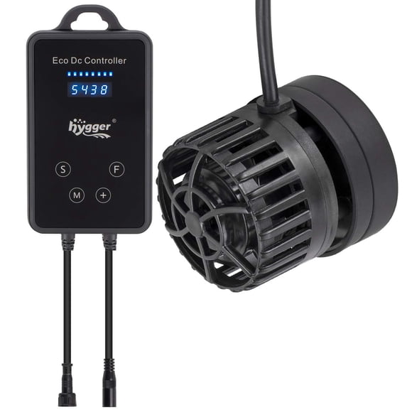 Bomba de agua hygger 1600 GPH con controlador LED negro