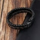 thumbnail image 4 of Men's Natural Frosted Beaded Leather Bracelet - A Stylish Accessory for Any Man, 4 of 4