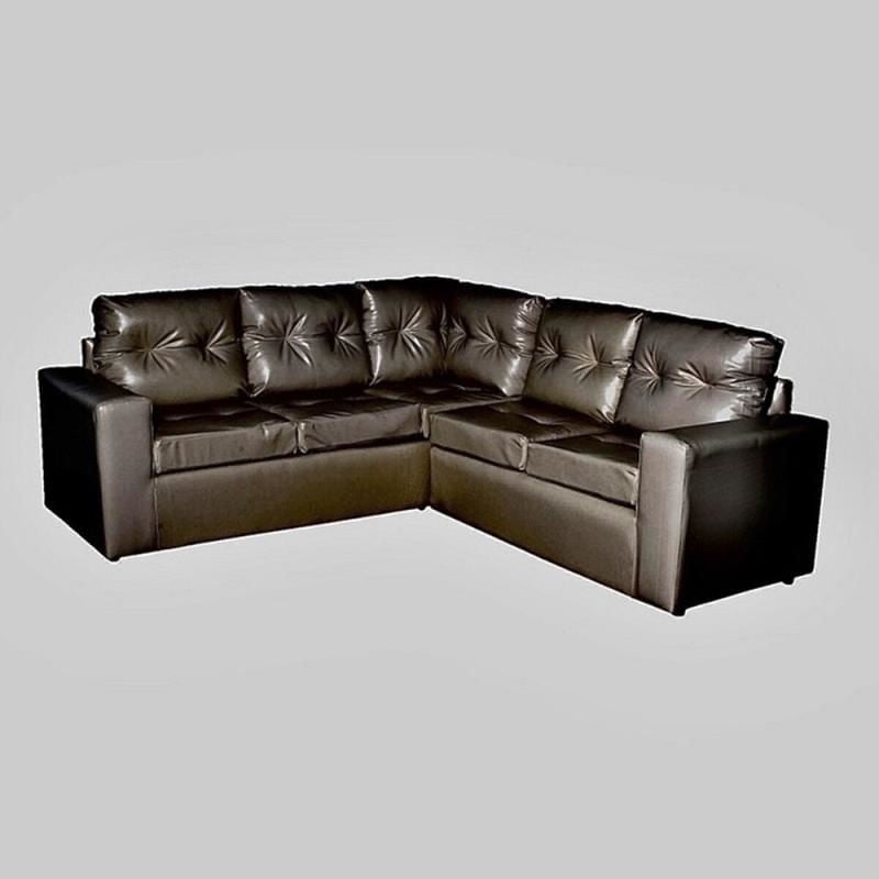 Kea - Sofá Seccional 5 Cuerpos Liverpool Pu Café