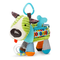 Juguete Sensorial Belug Con Mordedor Y Sonajero Color Verde Diseño Perro