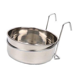 Ioensy - Cuenco De Acero Inoxidable Para Perros, Práctico Para Perros Pequeños Y Medianos, Jaula Para Perros, Diámetro De Cachorro De 16Cm