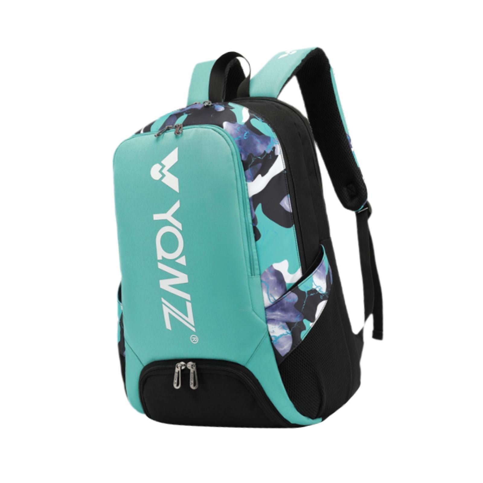 Magideal - Mochila De Bádminton, Bolsa De Tenis Para Mujeres Y Hombres, Bolsa Transpirable Para Pickleball, Mochila Deportiva Para Viajes, Computadora Portátil, Verde Azul Negro
