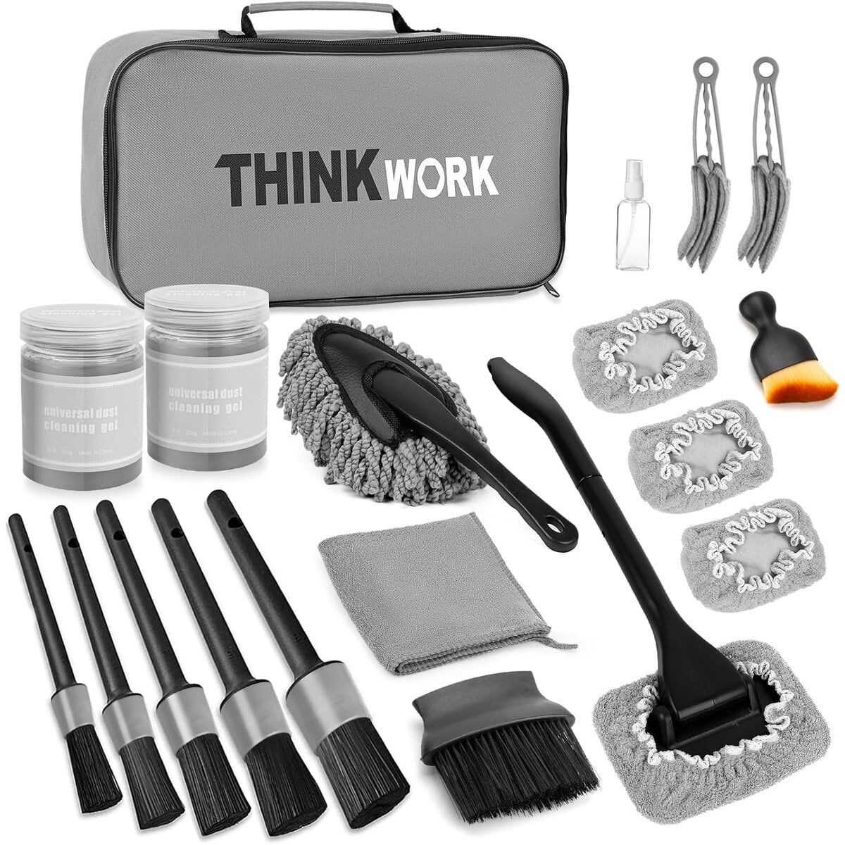 Kit De Limpieza Para Auto Thinkwork 20 Piezas Detallado Interior