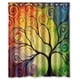 thumbnail image 1 of Cortina de ducha con diseño de árbol de la vida y ganchos (60 x 72 pulgadas), 1 of 3
