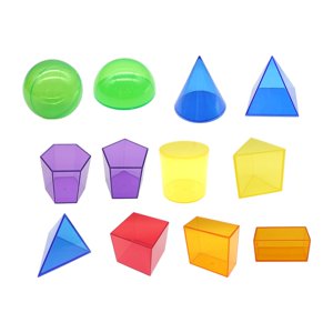 Bothyi - 12 Figuras Geométricas Tridimensionales De Colores Sólidos Para Aulas Preescolares Y De Jardín De Infantes.