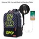 thumbnail image 2 of Mochila UNIKER para portátil de 15,6 pulgadas con puerto USB, diseño de grafiti, 2 of 6