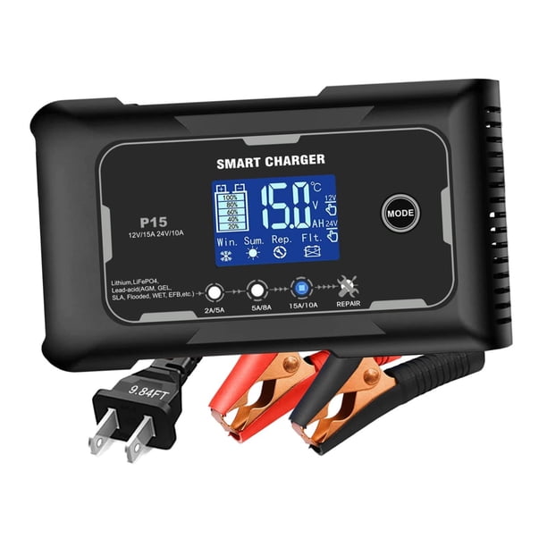 Cargador de batería para automóvil, herramienta de mantenimiento de batería, cargador de batería totalmente automático inteligente para automóviles, c