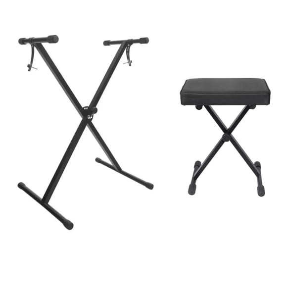 Pack de Atril Y Banqueta Para Teclado Hebikuo Q90B-Q1X
