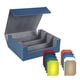 thumbnail image 2 of Caja Para Mazo De Cartas Multiusos Con Cierre Magnético Almacenamiento De Cartas De Juego Estándar Forro Azul Gris, 2 of 5