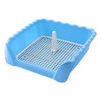 Magideal - Orinal Para Perros, Caja De Arena Portátil Para Perros Con Poste Extraíble Y Pared Para Perros Pequeños Y Medianos, , Gatos, Mantenga Los Pis , Azul Pequeño