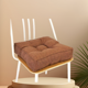 thumbnail image 3 of Xiao Hua Cojín de Silla de Algodón y Lino Marrón -1 Pieza, Cojín de Asiento Cuadrado Sólido de 17.72 X 17.72 X 3.54 Pulgadas, Cojín de Silla de Oficina con Relleno de Algodón, Decoración Minimalista, 3 of 5