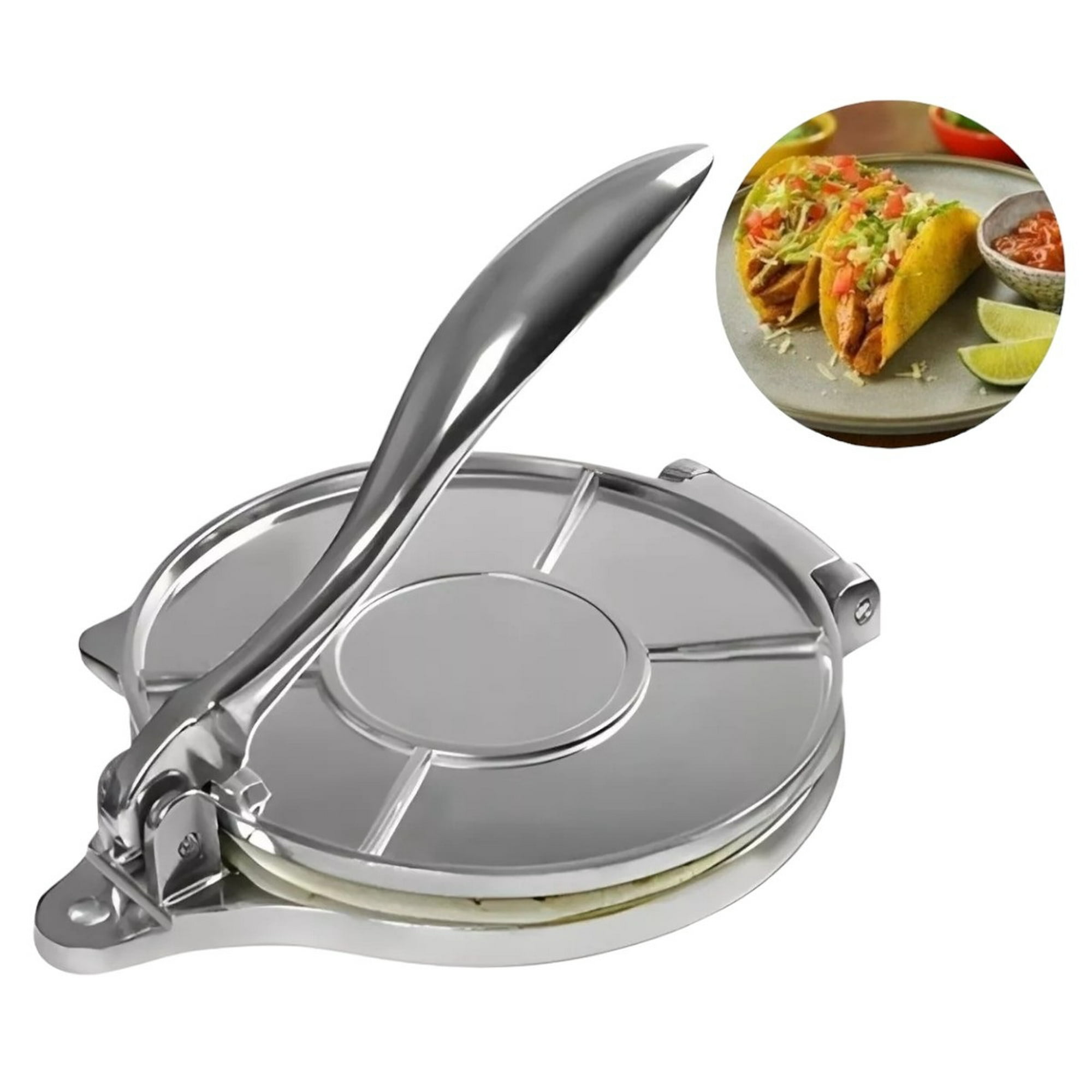 Genérico - Prensa Para Tortillas Masas 8 Pulgadas Cocina Aluminio 20cm
