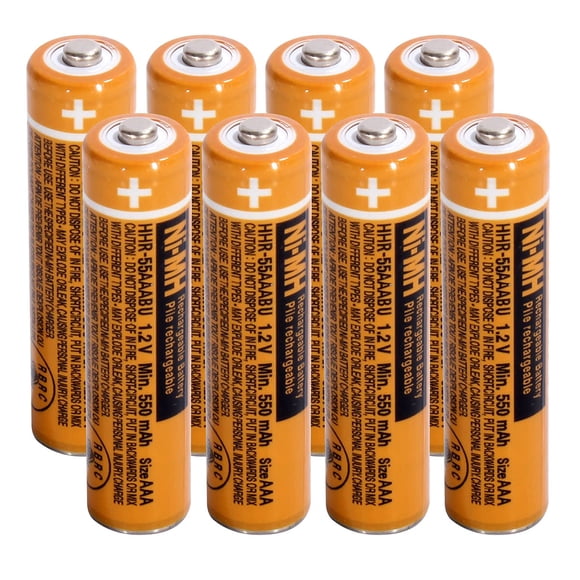 Batería recargable Ni-MH AAA 1,2 V 550 mAh, paquete de 8